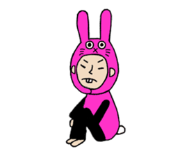 Overbite Rabbit Man sticker #4591741