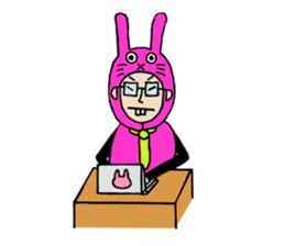 Overbite Rabbit Man sticker #4591748