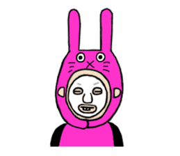 Overbite Rabbit Man sticker #4591749