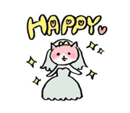 Wedding cats sticker #4592038