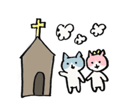 Wedding cats sticker #4592048
