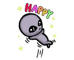 An alien and black cat sticker #4596167