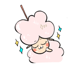 Dina, a fluffy lamb sticker #4596920
