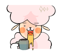 Dina, a fluffy lamb sticker #4596926