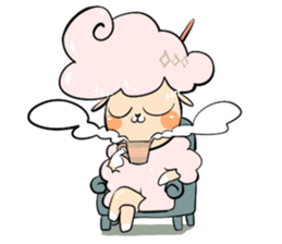 Dina, a fluffy lamb sticker #4596936