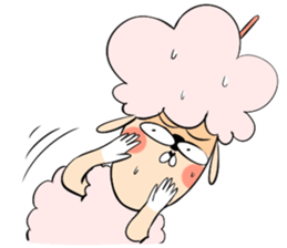 Dina, a fluffy lamb sticker #4596950