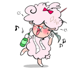 Dina, a fluffy lamb sticker #4596955