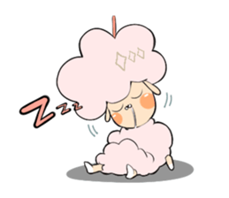 Dina, a fluffy lamb sticker #4596959