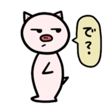 Lazy Pig Sticker sticker #4597562