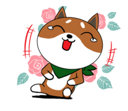scarf dog koriki sticker #4597885