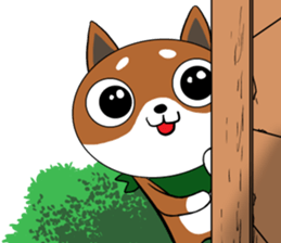 scarf dog koriki sticker #4597886