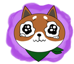 scarf dog koriki sticker #4597890