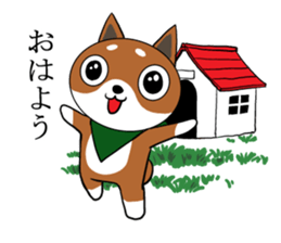 scarf dog koriki sticker #4597899