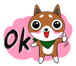 scarf dog koriki sticker #4597900