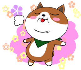 scarf dog koriki sticker #4597903