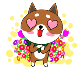 scarf dog koriki sticker #4597910