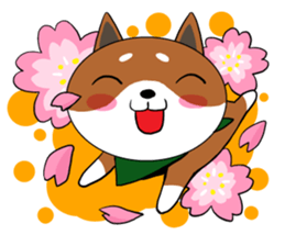 scarf dog koriki sticker #4597912