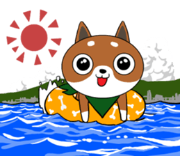 scarf dog koriki sticker #4597913