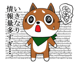 scarf dog koriki sticker #4597919