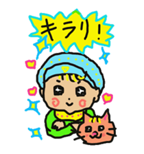 Baby and cat part3 sticker #4599926