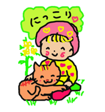 Baby and cat part3 sticker #4599934