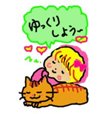 Baby and cat part3 sticker #4599936