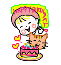 Baby and cat part3 sticker #4599945