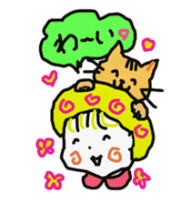 Baby and cat part3 sticker #4599950