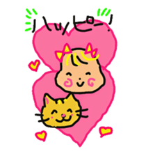 Baby and cat part3 sticker #4599959
