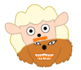 Sheep face sticker #4600232