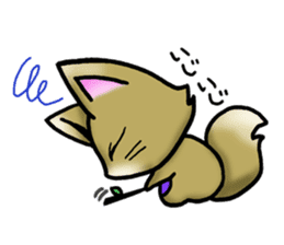 A gold fox and white fox sticker #4600367