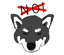 Black Shiba -Ku- sticker #4601201