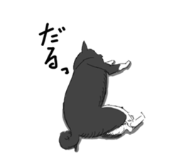 Black Shiba -Ku- sticker #4601216