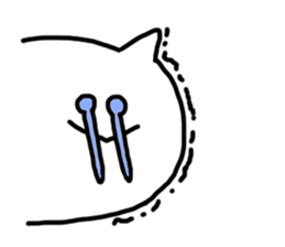 always nomal face cat sticker #4601338