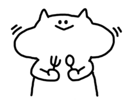 always nomal face cat sticker #4601339