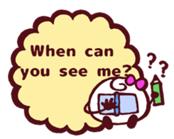 We will talk happily! 2 English sticker #4601650