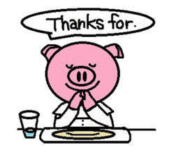 Life of Ton-kun. English edition. sticker #4602370