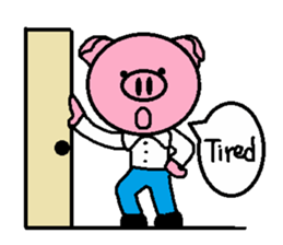 Life of Ton-kun.  English edition. sticker #4602372