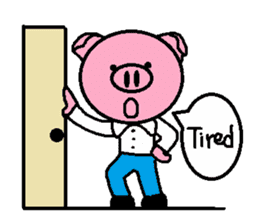 Life of Ton-kun. English edition. sticker #4602372