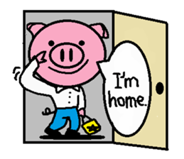 Life of Ton-kun.  English edition. sticker #4602384