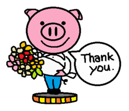 Life of Ton-kun.  English edition. sticker #4602388