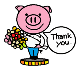 Life of Ton-kun. English edition. sticker #4602388