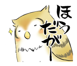 Mikawa samurai and cute owls sticker #4604101