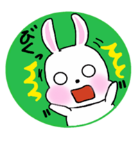Round  in rabbit sticker #4605419