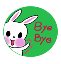 Round  in rabbit sticker #4605420