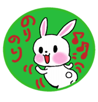Round  in rabbit sticker #4605422