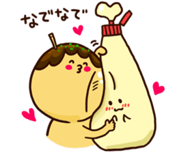 Love story of takoyaki and mayonnaise sticker #4606680