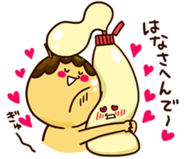 Love story of takoyaki and mayonnaise sticker #4606681