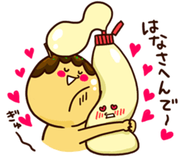 Love story of takoyaki and mayonnaise sticker #4606681