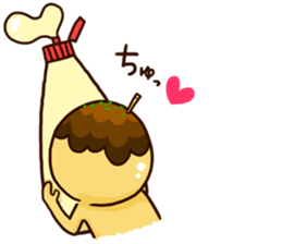 Love story of takoyaki and mayonnaise sticker #4606686